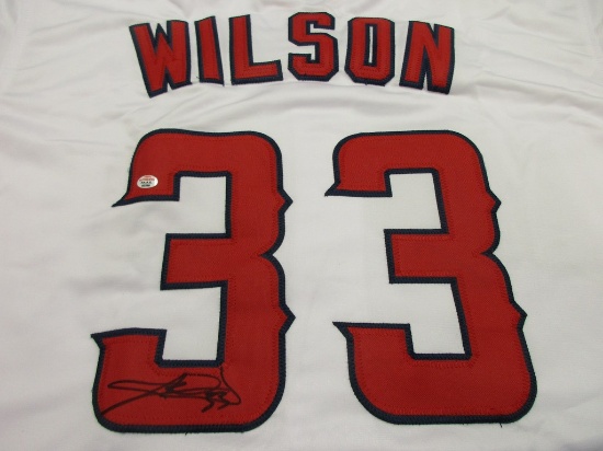 CJ Wilson of the LA Angels signed autographed baseball jersey PAAS COA 298