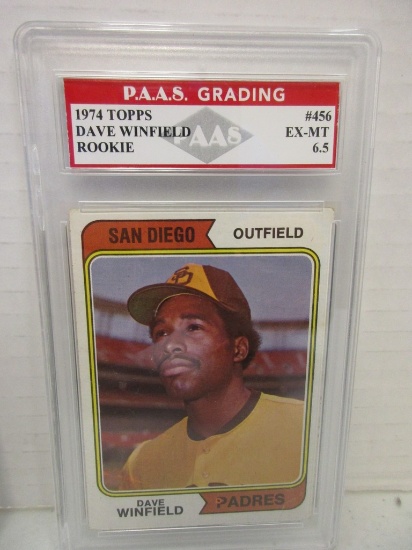 Dave Winfield Padres 1974 Topps ROOKIE #456 graded PAAS EX-MT 6.5