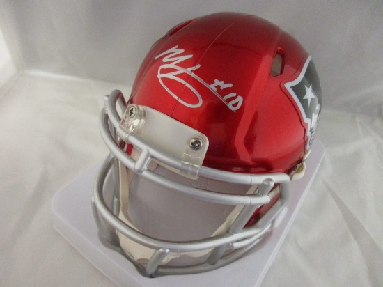 Mac Jones of the New England Patriots signed autographed mini football helmet PAAS COA 285