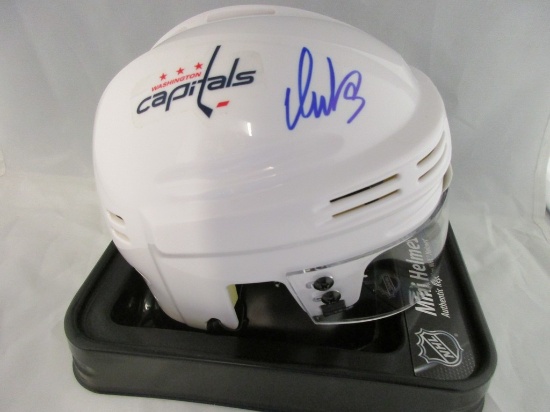 Alexander Ovechkin of the Washington Capitals signed autographed hockey mini helmet PAAS COA 894