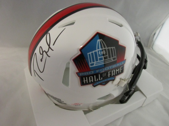 Randy Moss of the Minnesota Vikings signed autographed HOF mini football helmet PAAS COA 045