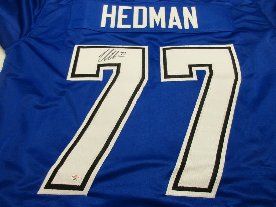 Victor Hedman of the Tampa Bay Lightning signed autographed hockey jersey PAAS COA 519