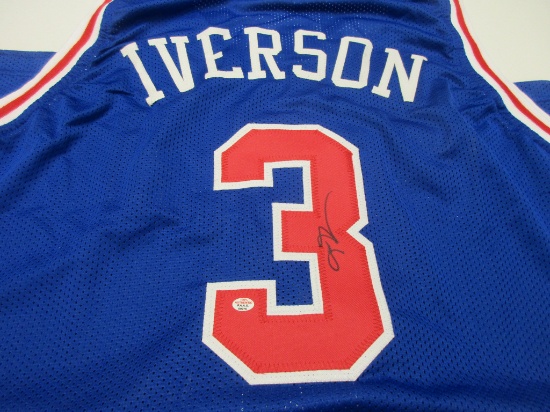 Allen Iverson of the Philadelphia 76ers signed autographed basketball jersey PAAS COA 276