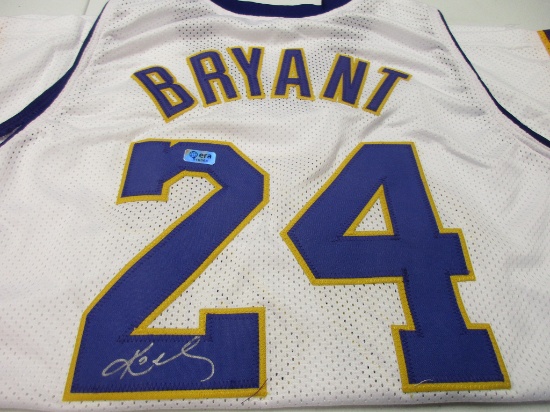 Kobe Bryant of the Los Angeles Lakers signed autographed basketball jersey ERA COA 363
