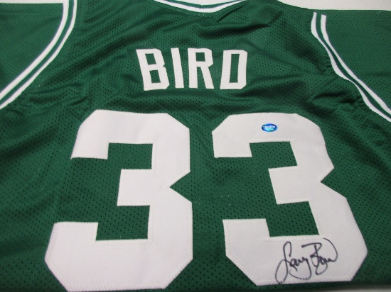 Larry Bird of the Boston Celtics signed autographed basketball jersey TAA COA 654