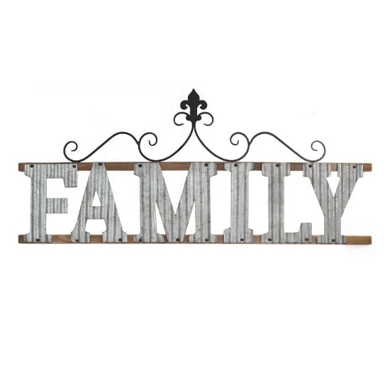 Stratton Home Rustic Farmhouse Wood And Metal Wall Sign Decor In Black S11553
