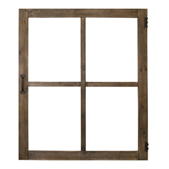 Stratton Home Decor Wood Windowpane Wall Decor S23779