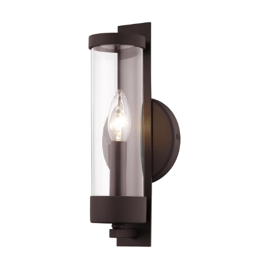 Livex Lighting 1 Light Steel Wall Sconce With Bronze Finish 10141-07