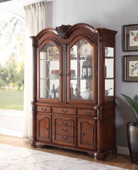 Acme Hutch and Buffet in Cherry Finish 04079