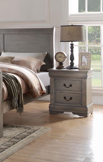 Acme Nightstand in Antique Gray Finish 23863