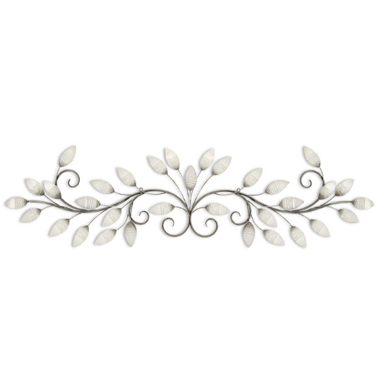 Stratton Home Traditional Metal Wall Decor With White Finish S07736