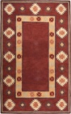 Rizzy Home Burgundy Rug In Wool 3' x 5'