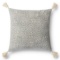 Loloi Cotton Pillow Cover With Light Grey Finish P012P0621LC00PIL3