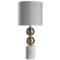 Harp And Finial Racine Metal Table Lamp With Brass Finish HFL317392DS