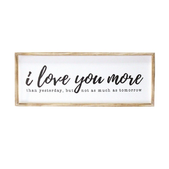 Stratton Home Decor I Love You More Oversized Wall Art S21731