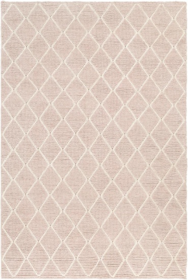 Surya Modern Whistler Viscose 2' x 3' Area Rugs With Pale Pink And Cream Finish