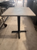 (6) Grey Slate Tables with Base - 23.5
