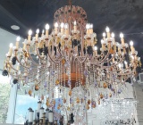 Multicolored with Grapes Chandelier - 64 in D x 55 H x 48 L