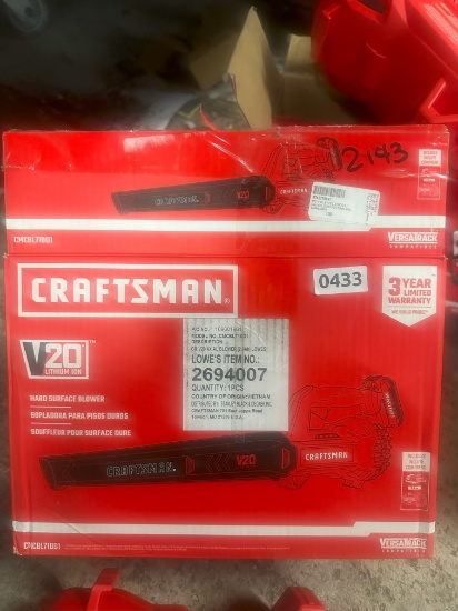 Craftsman 20 V Hard Surface Blower (Like New - No Blower Cover)