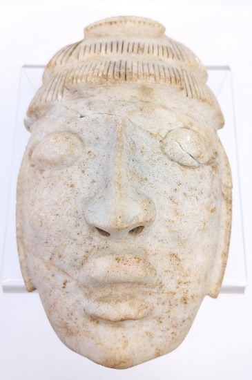 Pre-Columbian White Stone Mask