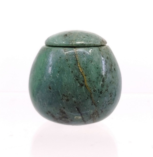 Pre-Columbian Jade Container with Lid