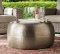 Metal Hammered Coffee Table Antique Silver Finish