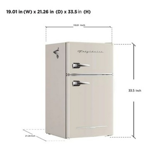 Frigidaire Retro Two-Door Refrigerator - Cream