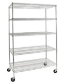 Seville Classics 5 Tier NSF Heavy Duty Wire Shelving with Casters