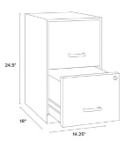 2 Drawer Smart Filing Cabinet - Black