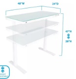 AirLIFT Electric Sit-Stand Desk with Tempered Glas