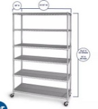 Seville Classics 6 Tier NSF Heavy Duty Wire Shelving with Casters