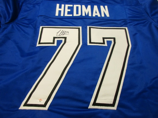 Victor Hedman of the Tampa Bay Lightning signed autographed hockey jersey PAAS COA 525