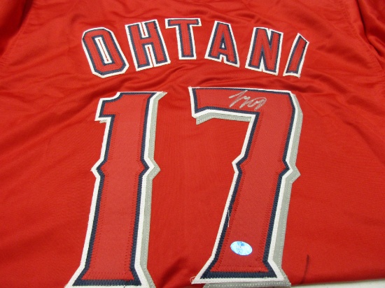 Shohei Ohtani of the LA Angels signed autographed baseball jersey TAA COA 804