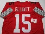 Ezekiel Elliott of the OSU Buckeyes signed autographed football jersey PAAS COA 999