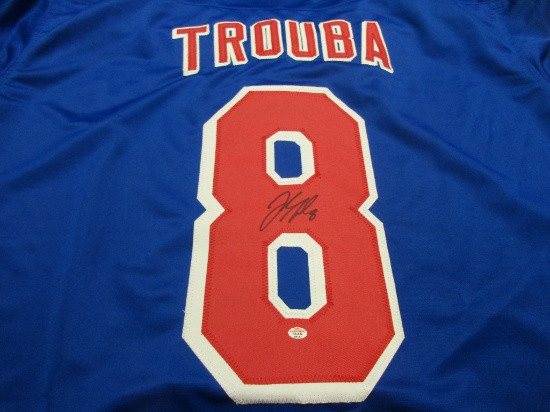 Jacob Trouba of the NY Rangers signed autographed hockey jersey PAAS COA 177