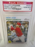 Shohei Ohtani Angels 2022 Topps Heritage New Age Performers #NAP-4 graded PAAS Gem Mint 9.5