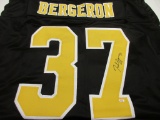 Patrice Bergeron of the Boston Bruins signed autographed hockey jersey PAAS COA 620
