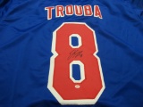 Jacob Trouba of the NY Rangers signed autographed hockey jersey PAAS COA 177