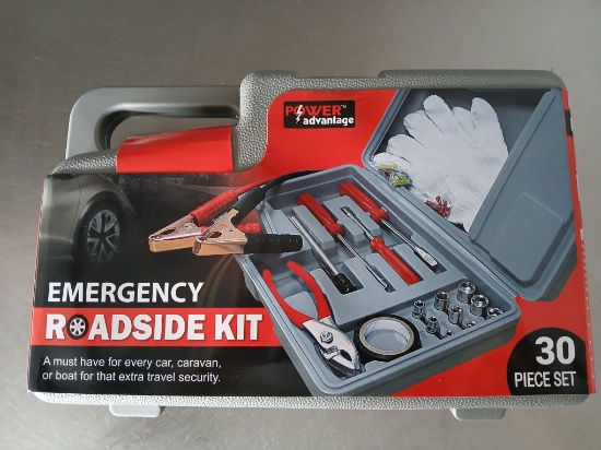 Emergancy Road Side Tool Kit W/ Hard Plastic Carrying Case / Road Side Emergancy Tool Kit