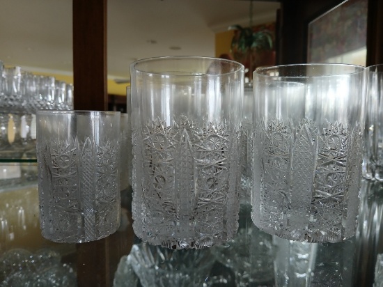 Crystal Water Glass Set W/ Juice Glass