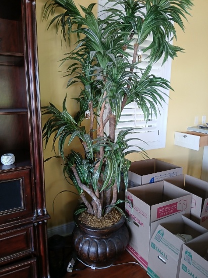8' Artificial Tree W/ Decorative Planter / Pot