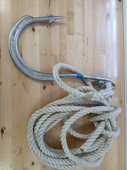 LARGE Tossable Gaff / Gaff On A Rope / Throwing Gaff