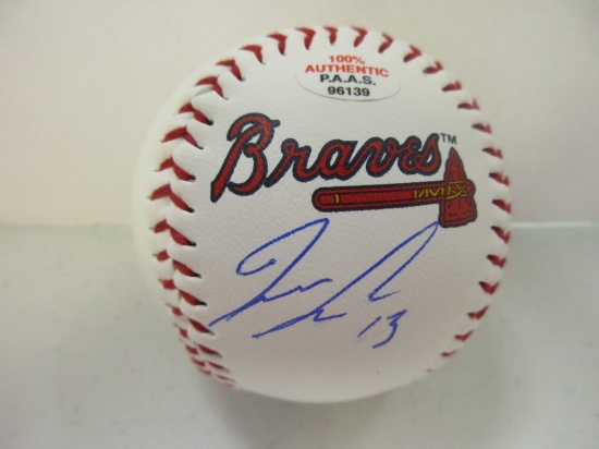 Ronald Acuna Jr of the Atlanta Braves signed autographed logo baseball PAAS COA 139