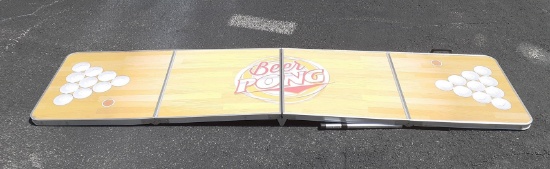 Beer Pong Metal Table - Portable - Complete with one leg off - 95 inches