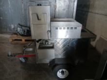 Commercial hot Dog Cart W/ Grill / Sink