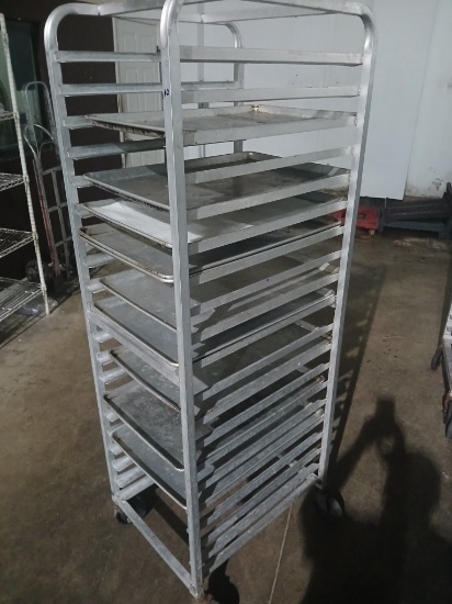 Alluminum Rolling Sheet Pan Rack / Meat Rack - Please see pics for ...