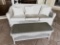 Rattan Sofa and Mtching Coffee Table, (note: small issue with corner of sofa