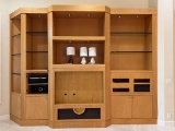 Large Oak Home Entertainment Center, 10 Ft X 15