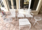 Lot: Patio Furniture Consisting of: (3) Matching Chairs, (2) Matching Tables, (1) Ottoman and (1) St