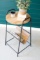 Kalalou Wood And Rustic Metal Side Table With Magazine Rack CJS1184